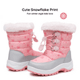 thumbnail image 6 of Blikcon Girls Waterproof Snow Boots with Faux Fur – Warm Winter Boots with Drawstring Closure & Non-Slip Sole, 6 of 8