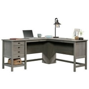 Sauder Cottage Road Engineered Wood L-Shaped Computer Desk in Mystic Oak