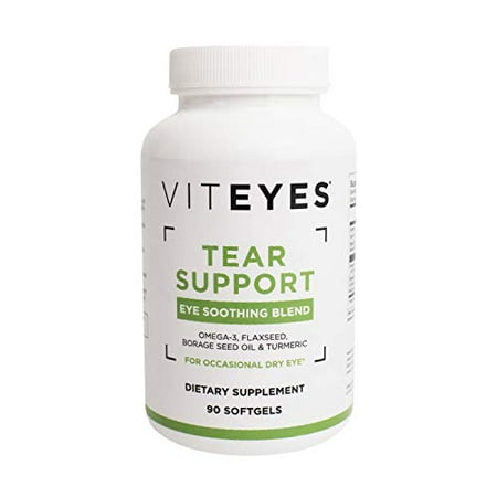 Best by Sep/2024))Viteyes Tear Support Eye Soothing Blend, Dietary Supplement for Occasional Dry Eye, 90 Softgels