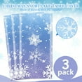 thumbnail image 3 of PHOGARY 3 Pack Christmas Snowflake Tablecloth Frozen Birthday Party Decorations Winter Wonderland Decorations Party Supplies Disposable Plastic Table Cover, 54x108inches, 3 of 7