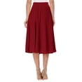 thumbnail image 3 of Women's Casual High Waist A-Line Midi Skirt for Work and Everyday Wear, 3 of 6