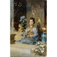 thumbnail image 2 of Julius Victor Berger 11x14 Gold Ornate Wood Frame and Double Matted Museum Art Print Titled - Japanese in a Room (1902), 2 of 4
