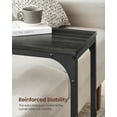 thumbnail image 3 of VASAGLE End Table C Shaped Sofa Side Table Snack Side Table for Bedroom Side Table Living Room Ebonized Oak and Black, 3 of 6