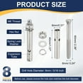 thumbnail image 2 of Uxcell 304 Stainless Steel Expansion Bolts, External Hex Screw for Drywall Construction Projects M6 x 60mm 8 Pcs, 2 of 7