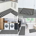 thumbnail image 4 of Buffalo Plaid Kitchen Rugs Set Sweet Home Farmhouse Decor Kitchen Mat Black and White Rug, Water Absorb Christmas Kitchen Rug Checkerboard Rug for Kitchen,17"x47"+17" X23", 4 of 6