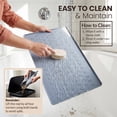 thumbnail image 5 of KISS KING Silicone Pet Feeding Mat, 100% Waterproof, Raised Edge Spill Protection, 22"x14", Grey, 5 of 10