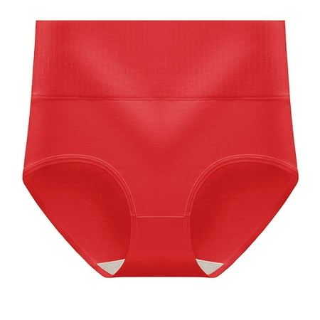 Value for Money  High Waist Panties  Seamless Design  Elastic Waistband  Comfortable Material  For Everyday  Seamless Underwear  Women s Undergarments  Women Plus Size Clothes | Red L  Sopatenor