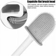 thumbnail image 3 of Juego de estropajo para inodoro de material suave, diseño de ventilación con mango largo para una limpieza fácil, cepillo de inodoro de diseño moderno montado en la pared y soporte para baños, 3 of 5