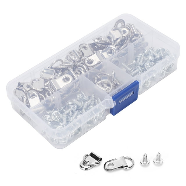 80 Pcs Kit de Suspension pour Photo Anneau en D Fer Crochet Simple Attaches à Vis pour Photo