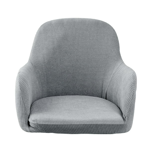 Fundas de silla para comedor, funda de asiento elástica suave, lavable y desenfundable. gris