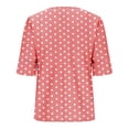 thumbnail image 6 of Women's Casual Short Sleeve Round Neck Blouse Top for Summer - Soft Polyester Fabric for Daily Wear, 6 of 6