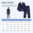 thumbnail image 4 of Fuzoiu Blue thunder bolt light Print Men's Long-Sleeved Pajama,Lounge Button Down Nightwear,Mens Notch Collar Pajama Set-Medium, 4 of 7