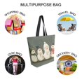 thumbnail image 7 of FORMRS Womens Canvas Tote Bag with Zipper Inner Pocket Shoulder Handbag, Gray Snowmen, 7 of 7