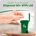 thumbnail image 3 of PurePix Mini Trash Bin with Lid – Small Desk Trash Can for Toothpicks, Office, Home & Car – Green, 3 of 7