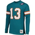 thumbnail image 2 of Men's Mitchell & Ness Dan Marino Aqua Miami Dolphins Throwback Retired Player Name & Number Long Sleeve Top, 2 of 4