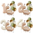thumbnail image 2 of Retro Matte Caramel Colored Dinosaur Aluminum Film Number Balloon Set Happy Birthday Party Decoration Kids Background Photo Prop (9,Other), 2 of 7