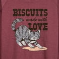 thumbnail image 3 of Instant Message - Biscuits Made With Love - Women's Lightweight French Terry Long Sleeve Shirt, 3 of 6