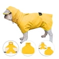 thumbnail image 2 of Revestir de perros con capucha transparente chaqueta de lluvia poncho para perros medios pequeños, 2 of 7