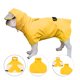 thumbnail image 2 of Revestir de perros con capucha transparente chaqueta de lluvia poncho para perros medios pequeños, 2 of 7