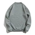 thumbnail image 4 of AWZXDE Men's Solid Color Relaxed Fit Comfortable Round Neck Long Sleeve Minimalist Versatile Pullover Sweatshirt Grey,XXXL, 4 of 4