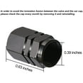 thumbnail image 4 of Walbest Aluminum Alloy Tire Valve Caps Universal Fit, 8 Pieces, Black, 4 of 8
