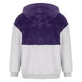 thumbnail image 5 of BXINGOHAI Mens Fuzzy Sherpa Pullover Hoodies Full Zip Up Fluffy Big and Tall Hooded Sweatshirts with Pockets Today Sales Purple,4XL, 5 of 6