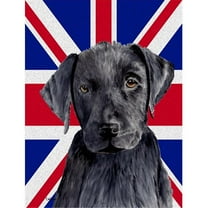 Labrador with English Union Jack British Flag Flag Garden Size
