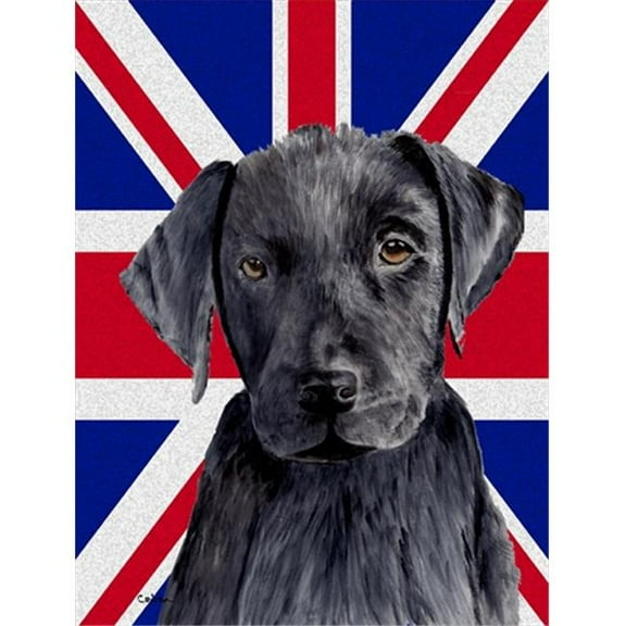 Labrador with English Union Jack British Flag Flag Garden Size