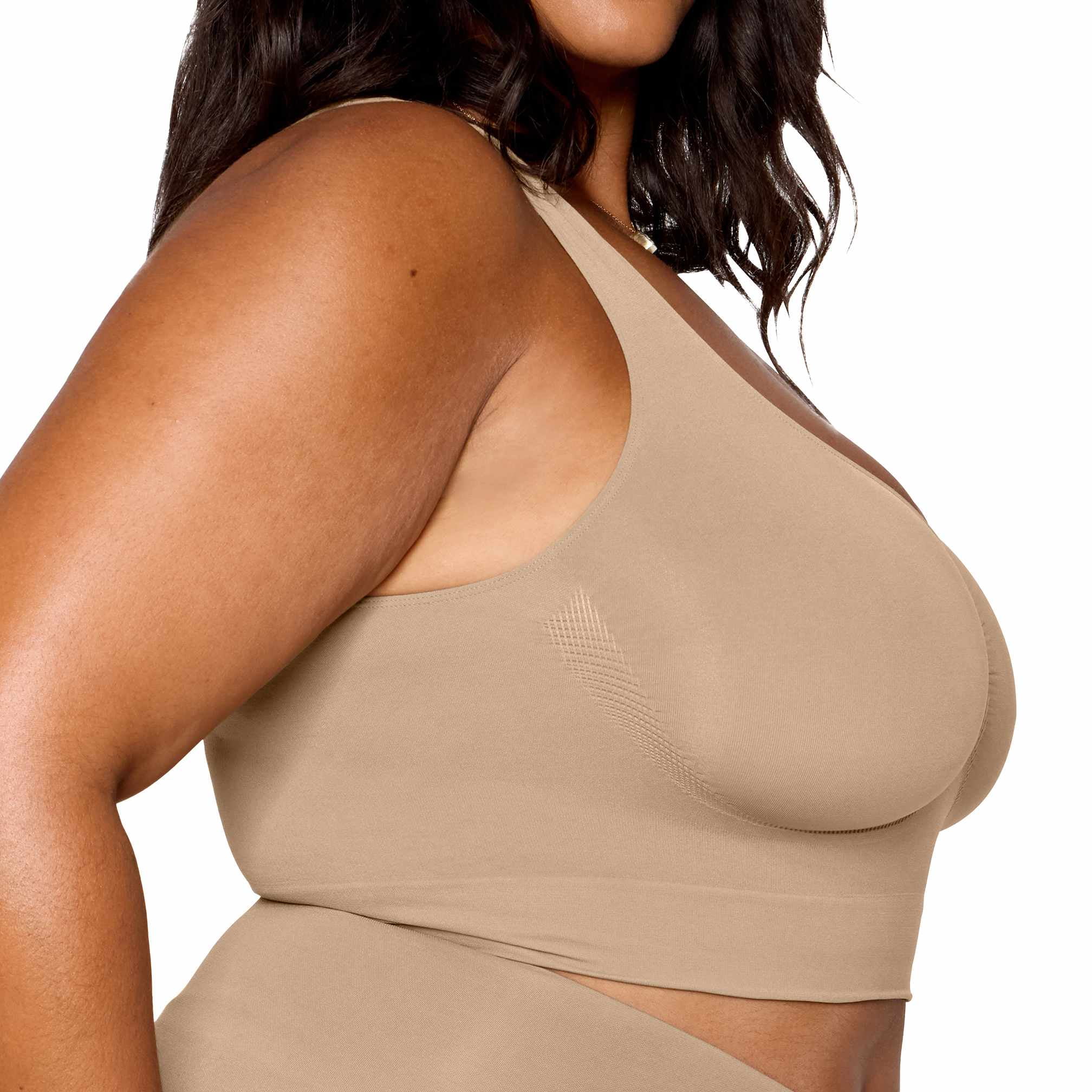 YITTY Nearly Naked Shaping Midi Bra, Taupe, M/L