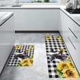 thumbnail image 3 of Cow kitchen Rugs, Kitchen Mats for Floor, Black White Buffalo Plaid Kitchen Mat, Kitchen Organization Cow Rug, Anti-Fatigue Mat Kitchen Floor Mats, Kitchen Decor Runner Rug, Cow Sunflower Kitchen Rugs, 3 of 6