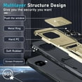 thumbnail image 3 of KOMI Case Compatible with Google Pixel 9A Built in Slide Camera Lens Cover+Screen Protector+Finger Ring Holder Kickstand,Heavy Duty Shockproof Full Body Protective Phone Cover, Gold, 3 of 5