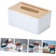 thumbnail image 1 of Tissue Box Car Tissue Holder Table Tissue Holder Household Tissue Box Set Facial Tissue Cube Tissue Box with Wooden Lid Napkin Holder Storage Box, 1 of 4