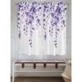 thumbnail image 5 of Purple Eucalyptus Leaves Bedroom Curtains 63 Inches length, Spring Rustic Botanical Window Treatment Curtain Drapes, Rod Pocket Curtain Panels for Living Room Kitchen, 42"x63", 2 Panels, 5 of 7
