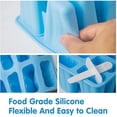 thumbnail image 3 of Moldes para helado, moldes para helado de 10 cavidades, moldes para paletas reutilizables para preparar sorbetes de helado para paletas (azul) JM, 3 of 5