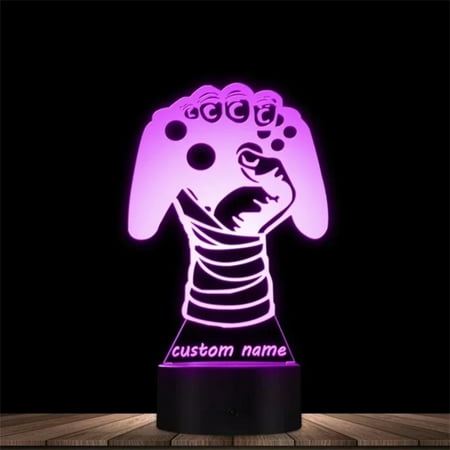 

LCNCAN Elevate Your Gaming Oasis with Captivating Fun and Stylish LED Lamp NightLight and Headphones Combo for Kids - Lively 3D Gaming Room Lights - Infuse Your Game Zone Decor with a