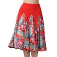 thumbnail image 4 of Falda de baile de salón para mujer, falda de práctica para baile latino, rumba, flamenco rojo, 4 of 6