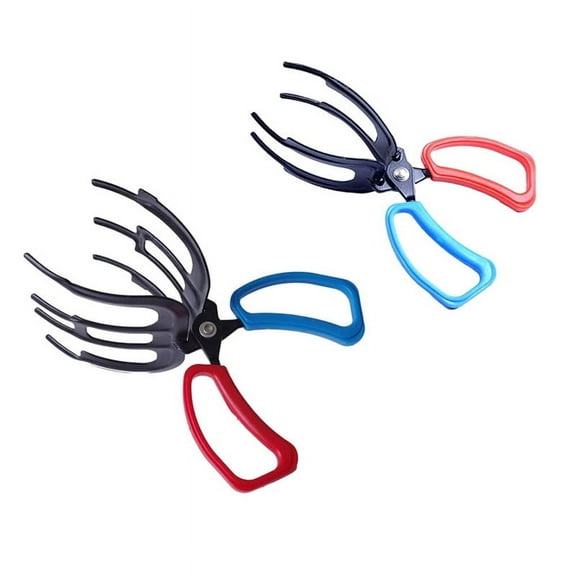 2PCS Fish Gripper, Metal Fishing Pliers Gripper Fish Control Clamp, for Most Freshwater Fish Grip (3 Claw 2 Claw)