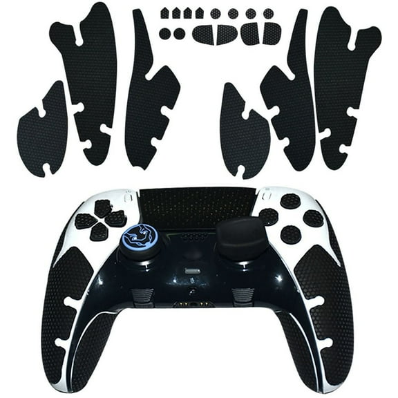 Anti-Slip Silicone Protective Film Skin Stickers Compatible with PlayStation 5 Edge Controller - Durable Dustproof Grip Handle Cover Gamepad Accessories-Black