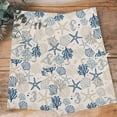 thumbnail image 4 of Blue Beige Coastal Kitchen Towels Set of 3, Water Absorbent Dish Towel, Summer Beach Starfish Coral Nautical Rustic Decorative Hand Towels - Quick Drying Cloth for Cooking Baking, 18x28 Inch, 4 of 8