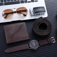 thumbnail image 3 of Men Gift Box Creative Watch Aautomatic Buckle Belt Purse Sunglasses Creative Holiday Marketing Combo Set Coffee_0, 3 of 7