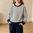 thumbnail image 2 of fatyb Sweatshirt for Toddler Cotton Striped Long Sleeve Boys Girls Crewneck Tops Kids Fashion Clothes, 2 of 6