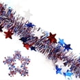 thumbnail image 1 of 10M Paquete de 5 Guirnaldas Patrióticas Decoraciones del Día Conmemorativo Adornos de Guirnaldas Rojas, Blancas y Azules Guirnalda Metálica para el 4 de Julio Decoración del Día de la Independencia, 1 of 6
