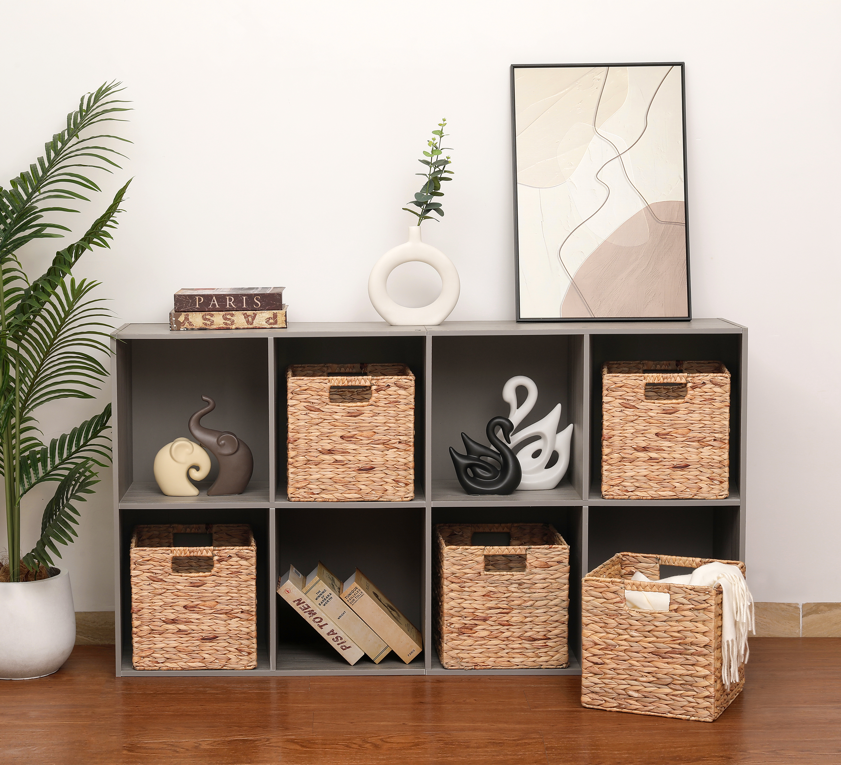11x11x11in Water Hyacinth Storage Baskets