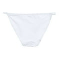 thumbnail image 6 of Xudanell Women's Side Tab Bikini V Cut Bathing Swimsuit Bottom Triangle Pants Spring Summer Sexy Bottom Swim Pants (White,One Size), 6 of 6