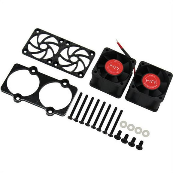 Hot Racing 3 Cell Twin 40mm Motor Cooling Fan Kit Arrma 1/5 HRAAFE404TTF Electric Car/Truck Option Parts