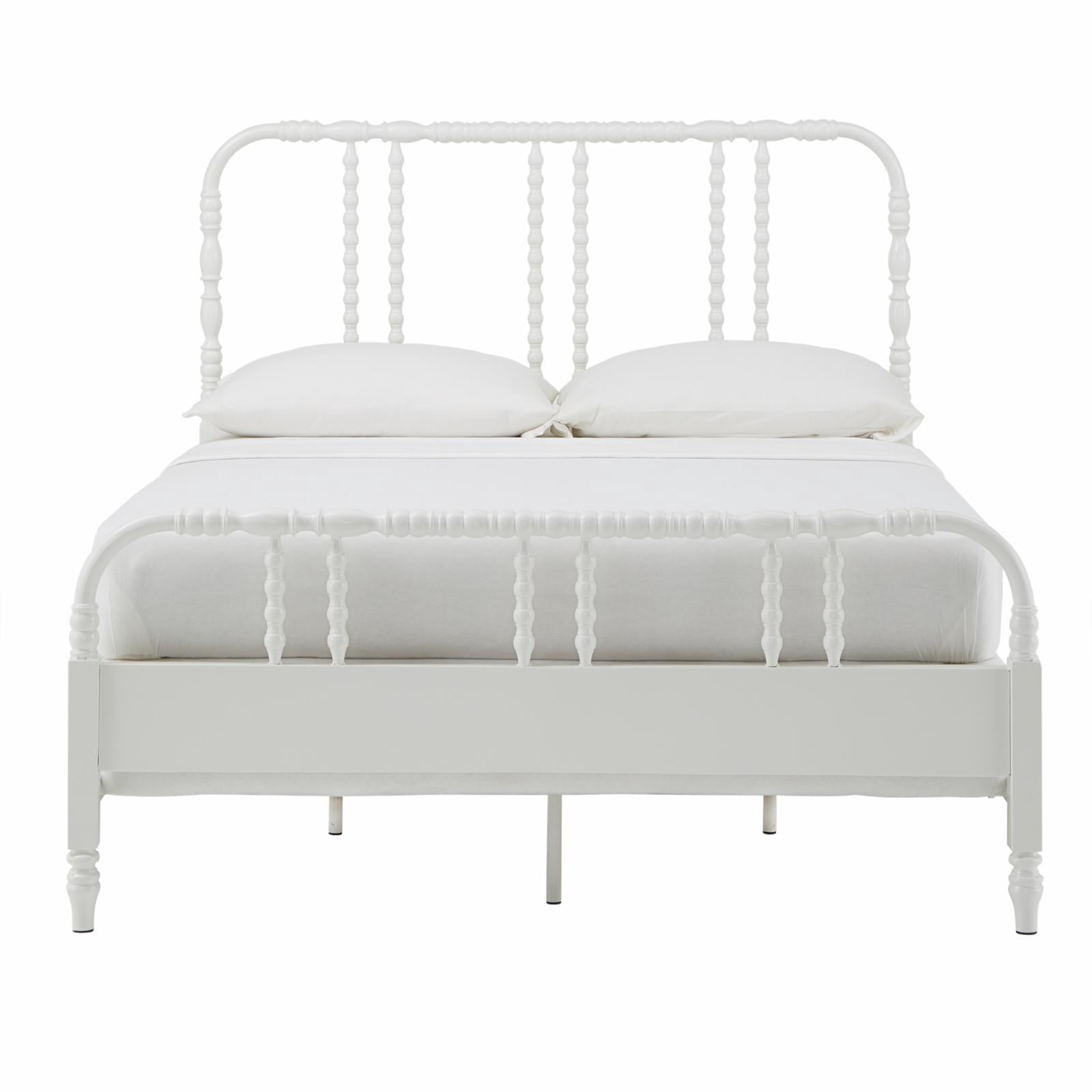 Weston Home Leona Metal Spool Panel Full Bed, White