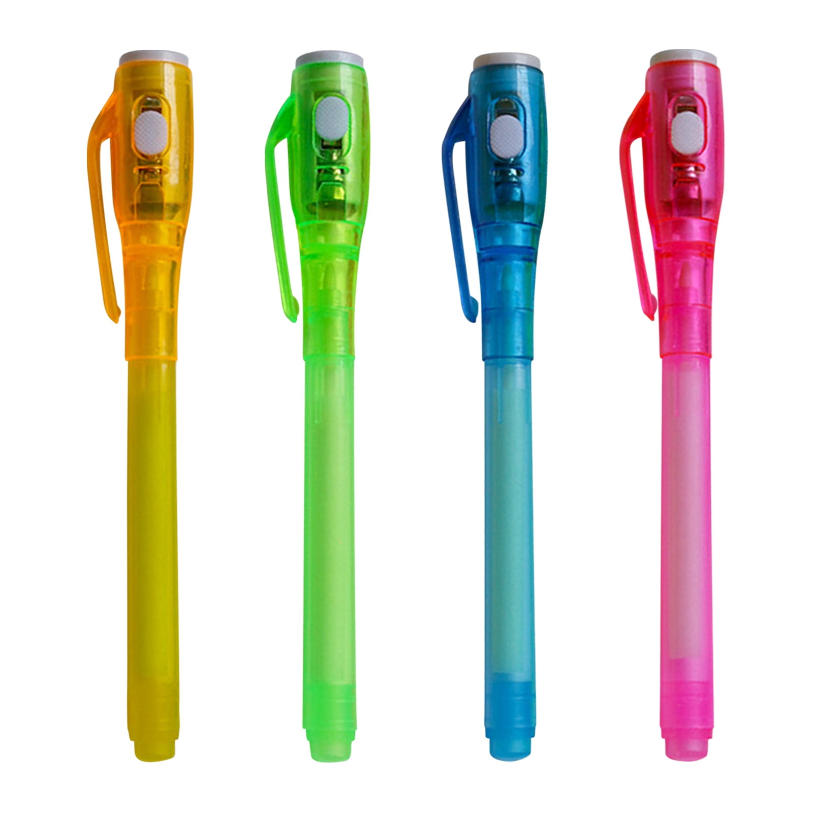 Invisible Ink Uv Light Pen Invisible Ink Pen With Light -Luminous Light Invisible Ink Pen Drawing Learning Pen 8ml(4PCS 5IN)