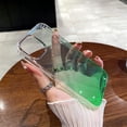 thumbnail image 6 of Compatible with iPhone 12/12 Pro Case for Women Girls,Luxury Shiny Fashion Gradient Glitter Bling Cute Clear Acrylic Plate Shockproof Case for iPhone 12/12 Pro(Gradient Green), 6 of 15