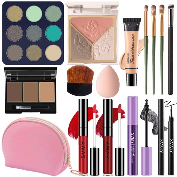 Set de Maquillaje PWYSHXDF 15 Piezas para Cara y Ojos