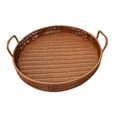 thumbnail image 1 of Handmade Storage Tray Food Snacks Container Storage Organizer Basket with Handle 30cmx4.5cm, 1 of 8